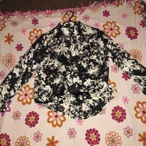 Black and white blouse